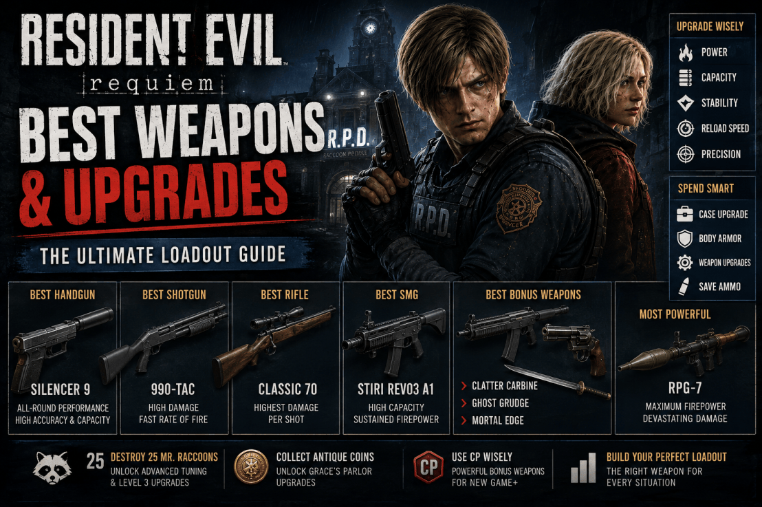 Resident Evil Requiem: Best Weapons &&nbsp;Upgrades